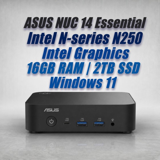 ASUS NUC 14 Essential N250 16GB 2TB Win11 Mini PC - NationalPC ASUS NUC 14 Essential N250 16GB 2TB Win11 Mini PC