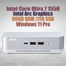 ASUS NUC 14 Pro Plus NUC14RVSU7 Core Ultra 7 155H 96GB 1TB Win11 ASUS NUC 14 Pro Plus Kit NUC14RVSU7 Mini Pc with Intel 14th Gen Core Ultra 7 155H Processor (16 Cores 22 Threads 4.8GHz 24MB Cache Intel Arc Graphics) and 96GB DDR5 RAM, 1TB M.2 SSD, 2.5GbE LAN, Wi-Fi 6E, Bluetooth 5.3, 2x Thunderbolt 4 ports & Windo