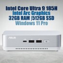 ASUS NUC 14 Pro Plus Kit NUC14RVSU9 Mini Pc with Intel 14th Gen Core Ultra 9 185H Processor (16 Cores 22 Threads 5.1GHz 24MB Cache Intel Arc Graphics) and 32GB DDR5 RAM, 512GB M.2 SSD, 2.5GbE LAN, Wi-Fi 6E, Bluetooth 5.3, 2x Thunderbolt 4 ports & Win