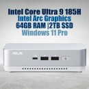 ASUS NUC 14 Pro Plus Kit NUC14RVSU9 Mini Pc with Intel 14th Gen Core Ultra 9 185H Processor (16 Cores 22 Threads 5.1GHz 24MB Cache Intel Arc Graphics) and 64GB DDR5 RAM, 2TB M.2 SSD, 2.5GbE LAN, Wi-Fi 6E, Bluetooth 5.3, 2x Thunderbolt 4 ports & Win 11