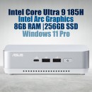 ASUS NUC 14 Pro Plus Kit NUC14RVSU9 Mini Pc with Intel 14th Gen Core Ultra 9 185H Processor (16 Cores 22 Threads 5.1GHz 24MB Cache Intel Arc Graphics) and 8GB DDR5 RAM, 256GB M.2 SSD, 2.5GbE LAN, Wi-Fi 6E, Bluetooth 5.3, 2x Thunderbolt 4 ports & Wind