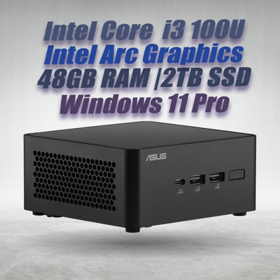ASUS NUC 14 Pro NUC14RVHI3 Core 3 100U 48GB 2TB Win11 ASUS NUC 14 Pro NUC14RVHI3 Core 3 100U 48GB 2TB Win11
