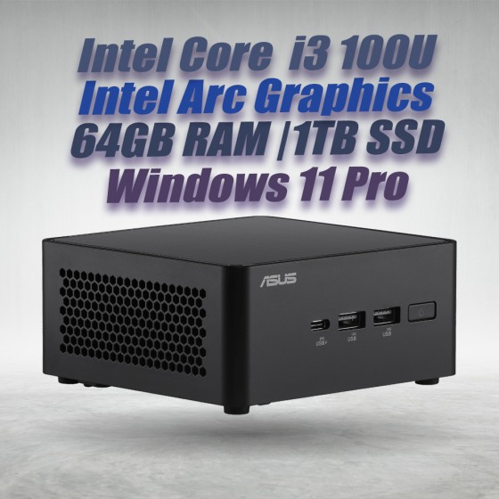 ASUS NUC 14 Pro NUC14RVHI3 Core 3 100U 64GB 1TB Win11 ASUS NUC 14 Pro NUC14RVHI3 Core 3 100U 64GB 1TB Win11