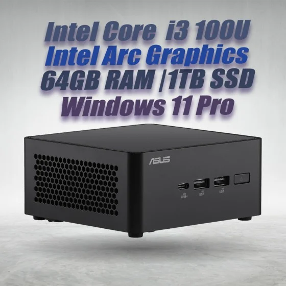 ASUS NUC 14 Pro NUC14RVHI3 Core 3 100U 64GB 1TB Win11 ASUS NUC 14 Pro NUC14RVHI3 Core 3 100U 64GB 1TB Win11
