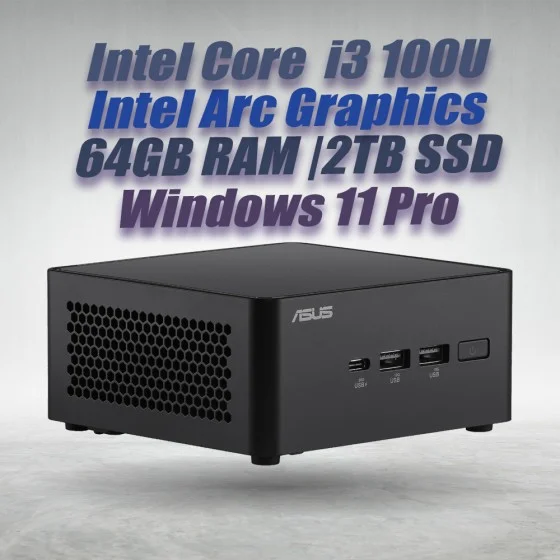 ASUS NUC 14 Pro NUC14RVHI3 Core 3 100U 64GB 2TB Win11 ASUS NUC 14 Pro NUC14RVHI3 Core 3 100U 64GB 2TB Win11