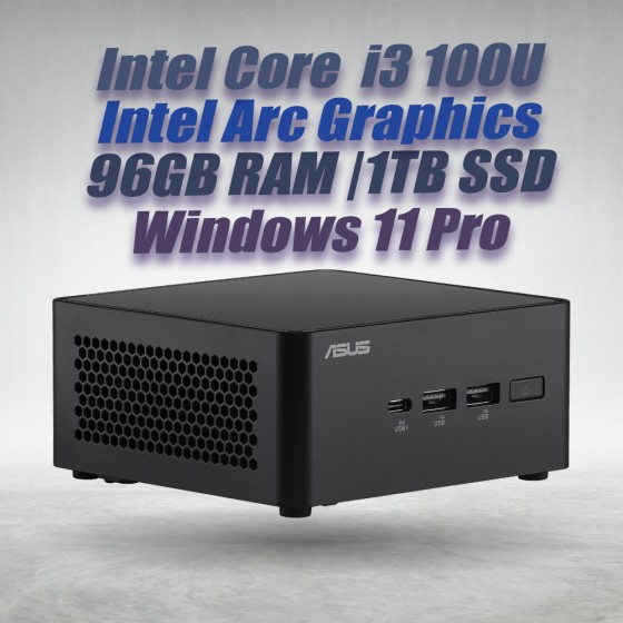 ASUS NUC 14 Pro NUC14RVHI3 Core 3 100U 96GB 1TB Win11 ASUS NUC 14 Pro NUC14RVHI3 Core 3 100U 96GB 1TB Win11