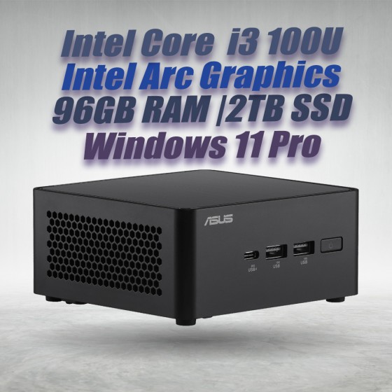 ASUS NUC 14 Pro NUC14RVHI3 Core 3 100U 96GB 2TB Win11 ASUS NUC 14 Pro NUC14RVHI3 Core 3 100U 96GB 2TB Win11
