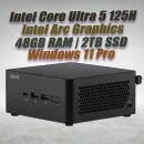 ASUS NUC 14 Pro NUC14RVHU5 Core Ultra 5 125H 48GB 2TB Win11 ASUS NUC 14 Pro Kit NUC14RVHU5 Mini Pc with Intel 14th Gen Core Ultra 5 125H Processor (14 Cores 18 Threads 4.50GHz 18MB Cache Intel Arc Graphics) and 48GB DDR5 RAM, 2TB M.2 SSD, 2.5GbE LAN, Wi-Fi 6E, Bluetooth 5.3, 2x Thunderbolt 4 ports & Windows 1