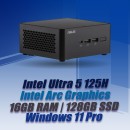 ASUS NUC 14 Pro NUC14RVHU5 Core Ultra 5 125H 16GB 128GB Win11