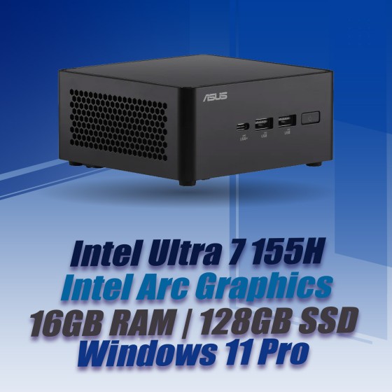 ASUS NUC 14 Pro NUC14RVHU7 Core Ultra 7 155H 16GB 128GB Win11