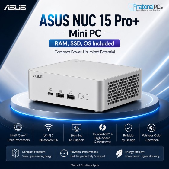 ASUS NUC15CRSU9 Core Ultra 9 285H 16GB 500GB Win11 ASUS NUC 15 Pro Plus NUC15CRSU9 16GB 500GB Win11 mini PC