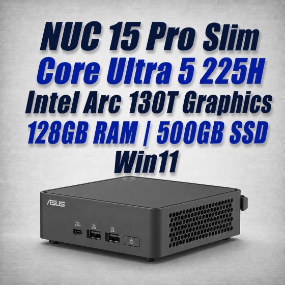 ASUS NUC 15 Pro Slim NUC15CRKU5 Mini PC ASUS NUC 15 Pro Slim NUC15CRKU5 Core Ultra 5 225H 128GB 500GB Win11 Mini PC