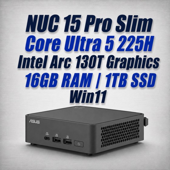 ASUS NUC 15 Pro Slim NUC15CRKU5 Mini PC ASUS NUC 15 Pro Slim NUC15CRKU5 Core Ultra 5 225H 16GB 1TB Win11 Mini PC