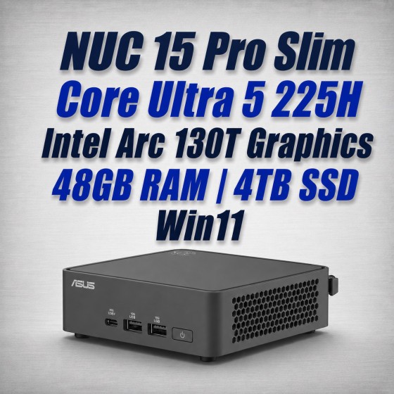 ASUS NUC 15 Pro Slim NUC15CRKU5 Mini PC ASUS NUC 15 Pro Slim NUC15CRKU5 Core Ultra 5 225H 48GB 4TB Win11 Mini PC