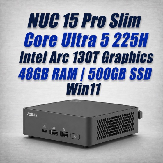 ASUS NUC 15 Pro Slim NUC15CRKU5 Core Ultra 5 225H 48GB 500GB Win11 Mini PC