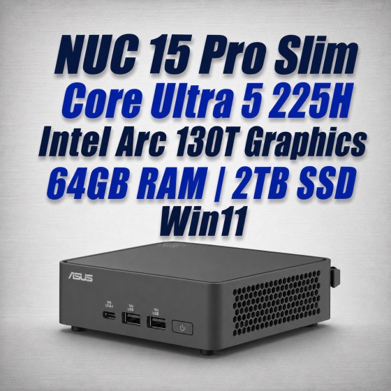 ASUS NUC 15 Pro Slim NUC15CRKU5 Mini PC ASUS NUC 15 Pro Slim NUC15CRKU5 Core Ultra 5 225H 64GB 2TB Win11 Mini PC