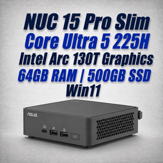 ASUS NUC 15 Pro Slim NUC15CRKU5 Mini PC ASUS NUC 15 Pro Slim NUC15CRKU5 Core Ultra 5 225H 64GB 500GB Win11 Mini PC