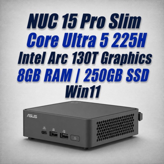 ASUS NUC 15 Pro Slim NUC15CRKU5 Mini PC ASUS NUC 15 Pro Slim NUC15CRKU5 Core Ultra 5 225H 8GB 250GB Win11 Mini PC