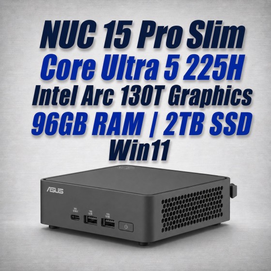 ASUS NUC 15 Pro Slim NUC15CRKU5 Mini PC ASUS NUC 15 Pro Slim NUC15CRKU5 Core Ultra 5 225H 96GB 2TB Win11 Mini PC