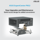 Asus ExpertCenter PN52 5600H Ultra-compact mini PC with AMD Ryzen™ 5 5600H processors and AMD Radeon ™ Graphics, 64GB 3200MHz DDR4 RAM, 2TB M.2 NVMe SSD and Windows 10 Pro, supports Quad-4K displays and 8K resolution, 2x PCIe® Gen3 x4 M.2 NVMe® SSD, 2.5