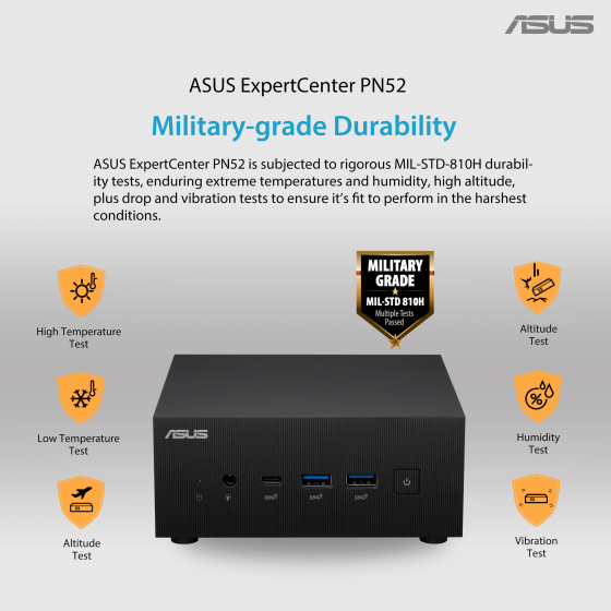 Asus ExpertCenter PN52 5600H Ultra-compact mini PC with AMD Ryzen™ 5 5600H processors and AMD Radeon ™ Graphics, 32GB 3200MHz DDR4 RAM, 2TB M.2 NVMe SSD and Windows 10 Pro, supports Quad-4K displays and 8K resolution, 2x PCIe® Gen3 x4 M.2 NVMe® SSD, 2.5 G