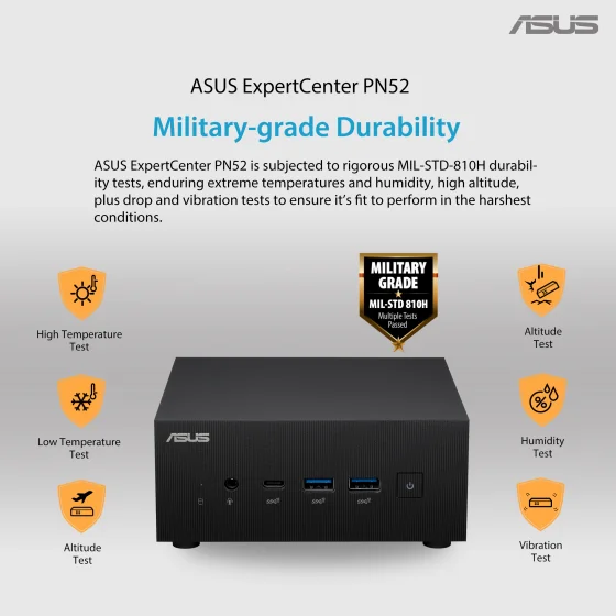 Asus ExpertCenter PN52 5600H Ultra-compact mini PC with AMD Ryzen™ 5 5600H processors and AMD Radeon ™ Graphics, 8GB 3200MHz DDR4 RAM, 256GB M.2 NVMe SSD and Windows 10 Pro, supports Quad-4K displays and 8K resolution, 2x PCIe® Gen3 x4 M.2 NVMe® SSD, 2.5 Asus ExpertCenter PN52 5600H Ultra-compact mini PC with AMD Ryzen™ 5 5600H processors and AMD Radeon ™ Graphics, 8GB 3200MHz DDR4 RAM, 256GB M.2 NVMe SSD and Windows 10 Pro, supports Quad-4K displays and 8K resolution, 2x PCIe® Gen3 x4 M.2 NVMe® SSD, 2.5