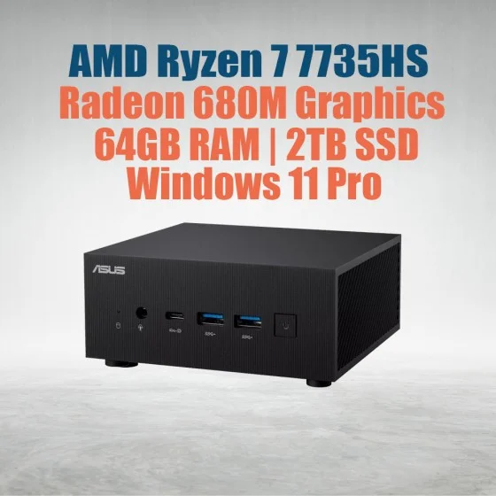 ASUS ExpertCenter Mini PC PN53 Ryzen 7 7735HS 64GB 2TB OS ASUS ExpertCenter Mini PC PN53 Ryzen 7 7735HS 64GB 2TB OS