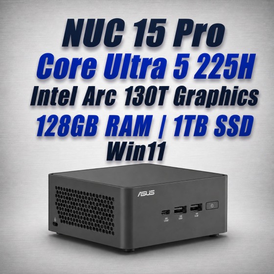 asus nuc 15 pro nuc15crhu5 core ultra 5 225h 128gb 1tb win11 mini pc