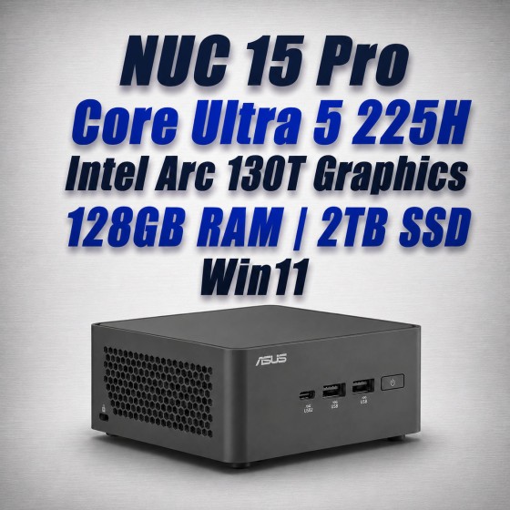 asus nuc 15 pro nuc15crhu5 core ultra 5 225h 128gb 2tb win11 mini pc