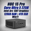 asus nuc 15 pro nuc15crhu5 core ultra 5 225h 128gb 4tb win11 mini pc