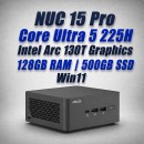 asus nuc 15 pro nuc15crhu5 core ultra 5 225h 128gb 500gb win11 mini pc