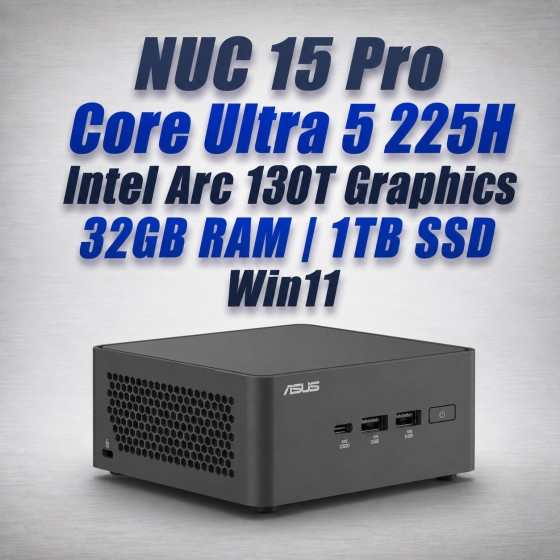 asus nuc 15 pro nuc15crhu5 core ultra 5 225h 32gb 1tb win11 mini pc