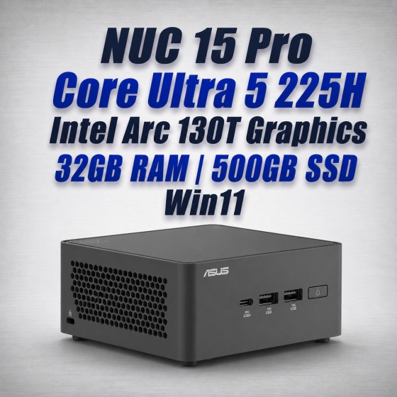 asus nuc 15 pro nuc15crhu5 core ultra 5 225h 32gb 500gb win11 mini pc