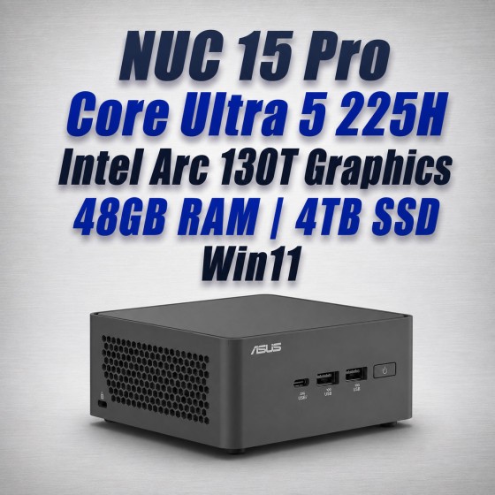 asus nuc 15 pro nuc15crhu5 core ultra 5 225h 48gb 4tb win11 mini pc