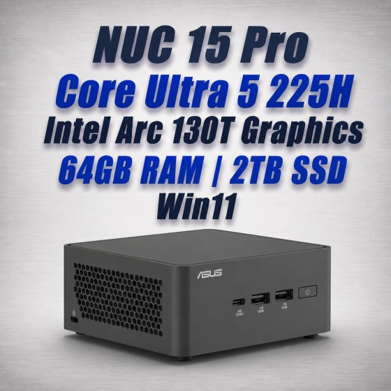 asus nuc 15 pro nuc15crhu5 core ultra 5 225h 64gb 2tb win11 mini pc