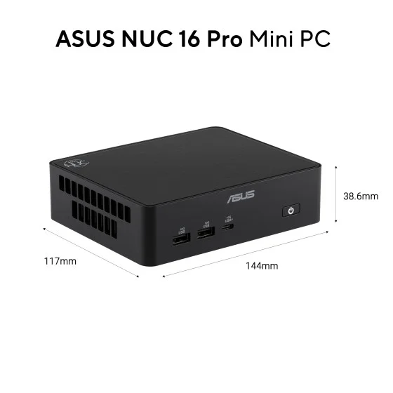 Compact chassis view - ASUS NUC 16 Pro NUC16GDK X9 32GB 2TB Win11 Mini PC