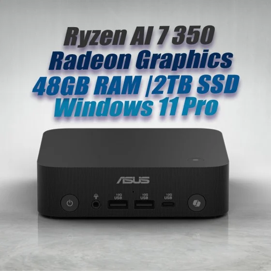 ASUS ExpertCenter Mini PC PN54 Ryzen AI 7 350 48GB 2TB OS ASUS ExpertCenter Mini PC PN54 Ryzen AI 7 350 48GB 2TB OS