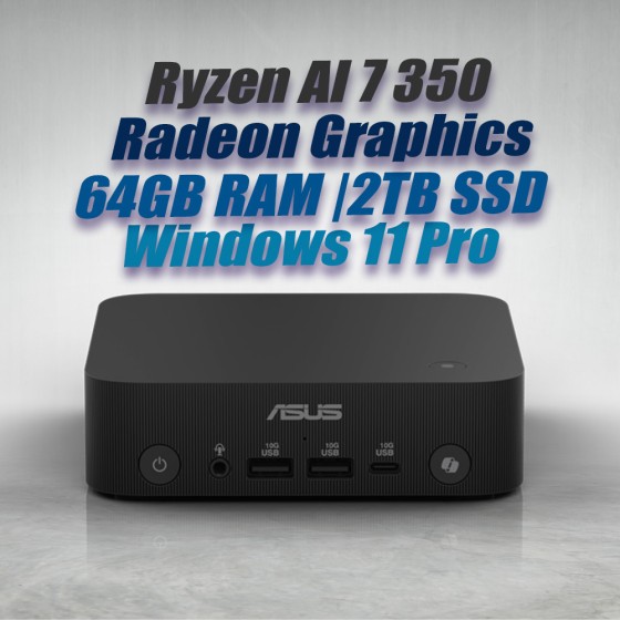ASUS ExpertCenter Mini PC PN54 Ryzen AI 7 350 64GB 2TB OS ASUS ExpertCenter Mini PC PN54 Ryzen AI 7 350 64GB 2TB OS