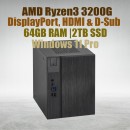 Asrock DeskMeet X300 R3 3200G Processor 64GB Ram 2TB SSD win11