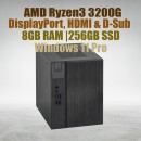 Asrock DeskMeet X300 R3 3200G Processor 8GB Ram 256GB SSD win11