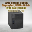 Asrock DeskMeet X300 R5 5600G Processor 32GB Ram 2TB SSD win11