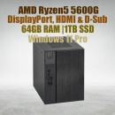 Asrock DeskMeet X300 R5 5600G Processor 64GB Ram 1TB SSD win11