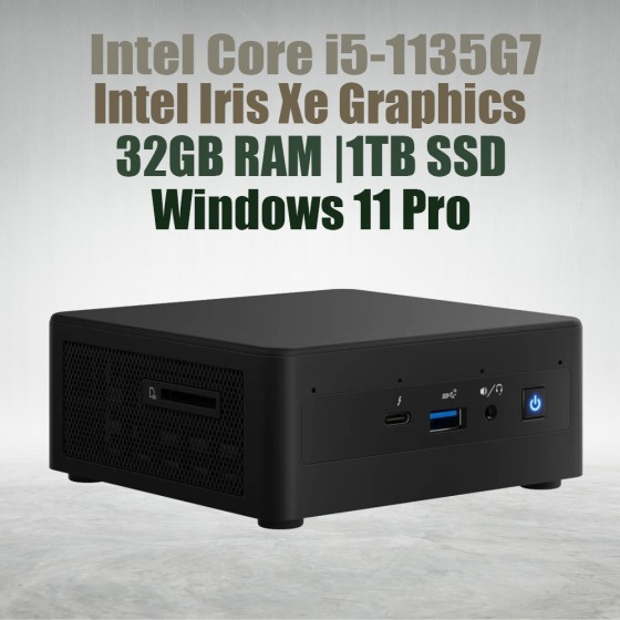 Intel NUC11 Pro Kit NUC11TNHi5 Core i5-1135G7 32GB 1TB Win11 Mini Pc Intel NUC11 Pro Kit NUC11TNHi5 Core i5-1135G7 32GB 1TB Win11 Mini Pc