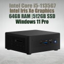 Intel NUC11 Pro Kit NUC11TNHi5 Core i5-1135G7 64GB 512GB Win11 Mini Pc