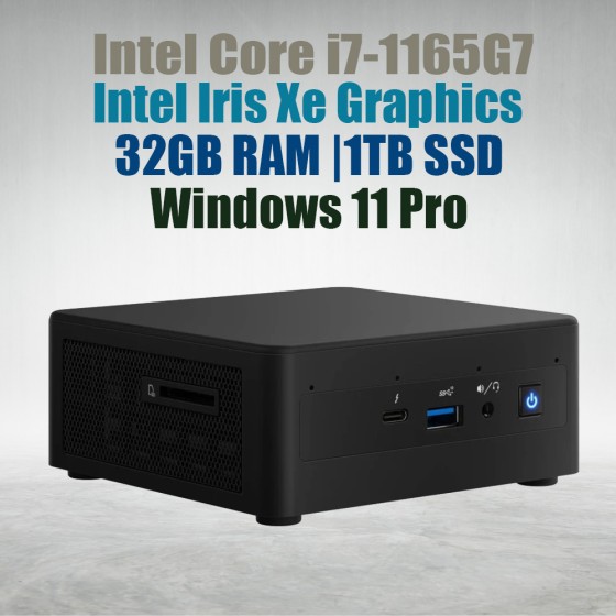 Intel NUC11 Pro Kit NUC11TNHi7 Core i7-1165G7 32GB 1TB Win11 Mini Pc Intel NUC11 Pro Kit NUC11TNHi7 Core i7-1165G7 32GB 1TB Win11 Mini Pc