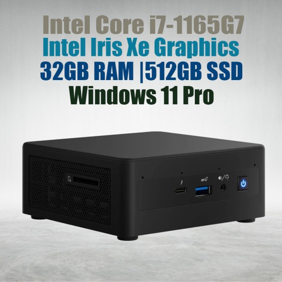 Intel NUC11 Pro Kit NUC11TNHi7 Core i7-1165G7 32GB 512GB Win11 Mini Pc Intel NUC11 Pro Kit NUC11TNHi7 Core i7-1165G7 32GB 512GB Win11 Mini Pc