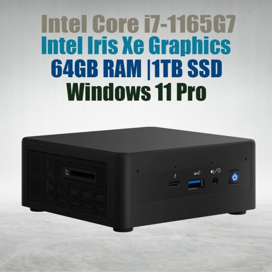 Intel NUC11 Pro Kit NUC11TNHi7 Core i7-1165G7 64GB 1TB Win11 Mini Pc Intel NUC11 Pro Kit NUC11TNHi7 Core i7-1165G7 64GB 1TB Win11 Mini Pc