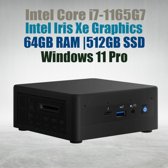 Intel NUC11 Pro Kit NUC11TNHi7 Core i7-1165G7 64GB 512GB Win11 Mini Pc Intel NUC11 Pro Kit NUC11TNHi7 Core i7-1165G7 64GB 512GB Win11 Mini Pc