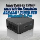 Intel NUC 12 Pro Kit NUC12WSHi5 Mini PC with 12th Gen Core i5-1240P Processor (12 Cores 16 Threads 4.40GHz 12MB Cache Intel Iris Xe Graphics) with 8GB DDR4 RAM, 256GB M.2 SSD, 2.5GbE LAN, Wi-Fi 6E, Bluetooth 5.3, 2x Thunderbolt 4 ports and Windows 11