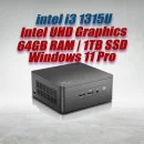 Intel Mini PC NUC13ANHi3 Core i3-1315U 64GB 1TB Win11 Intel Mini PC NUC13ANHi3 Core i3-1315U 64GB 1TB Win11